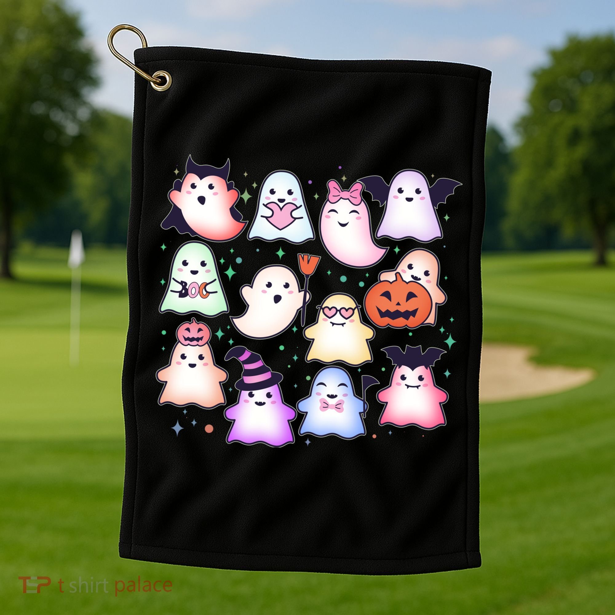 Cute Halloween Ghosts Golf Towel