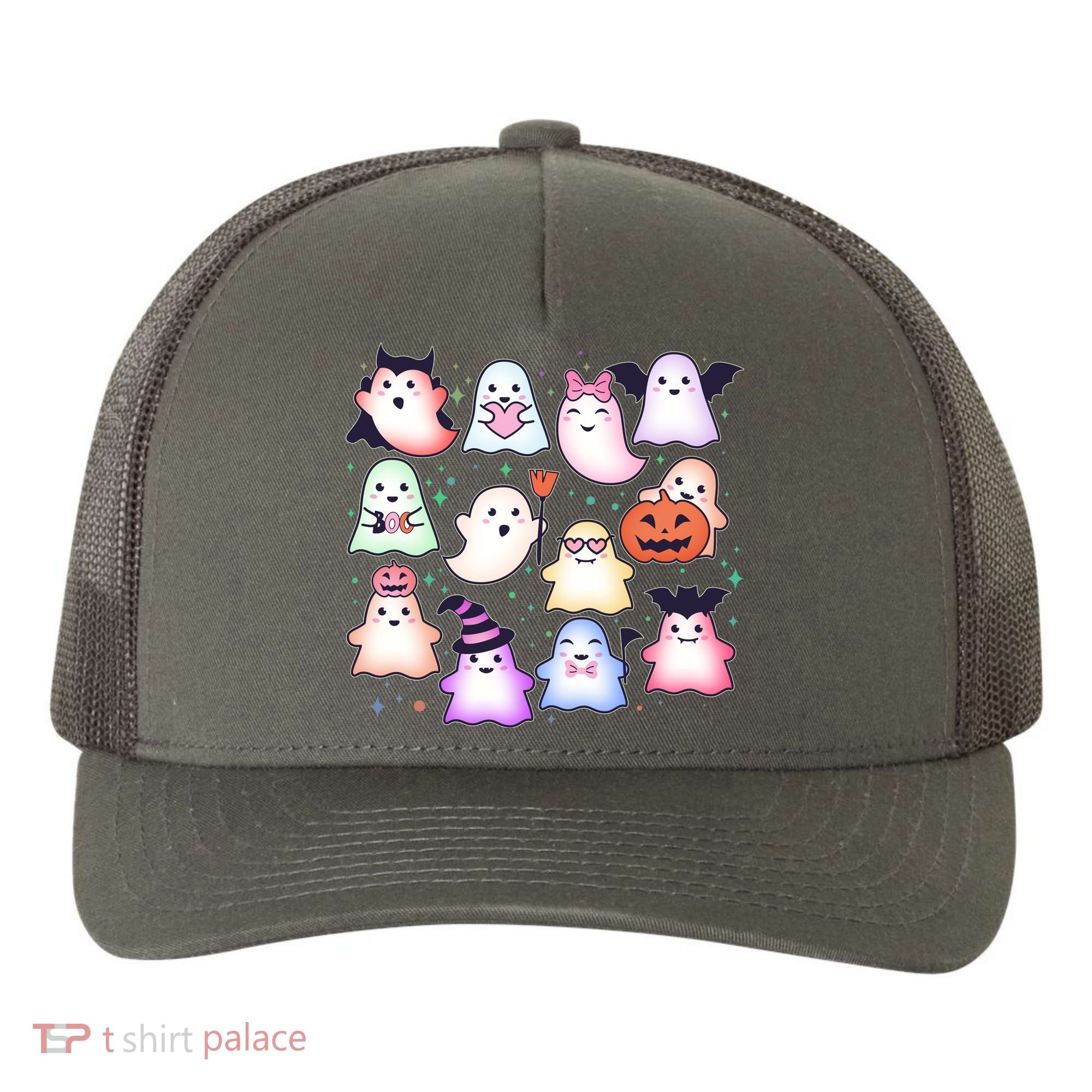 Cute Halloween Ghosts Yupoong Adult 5-Panel Trucker Hat