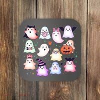 Cute Halloween Ghosts Coaster thumb 0