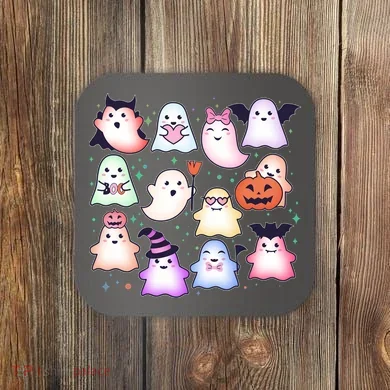 Cute Halloween Ghosts Coaster