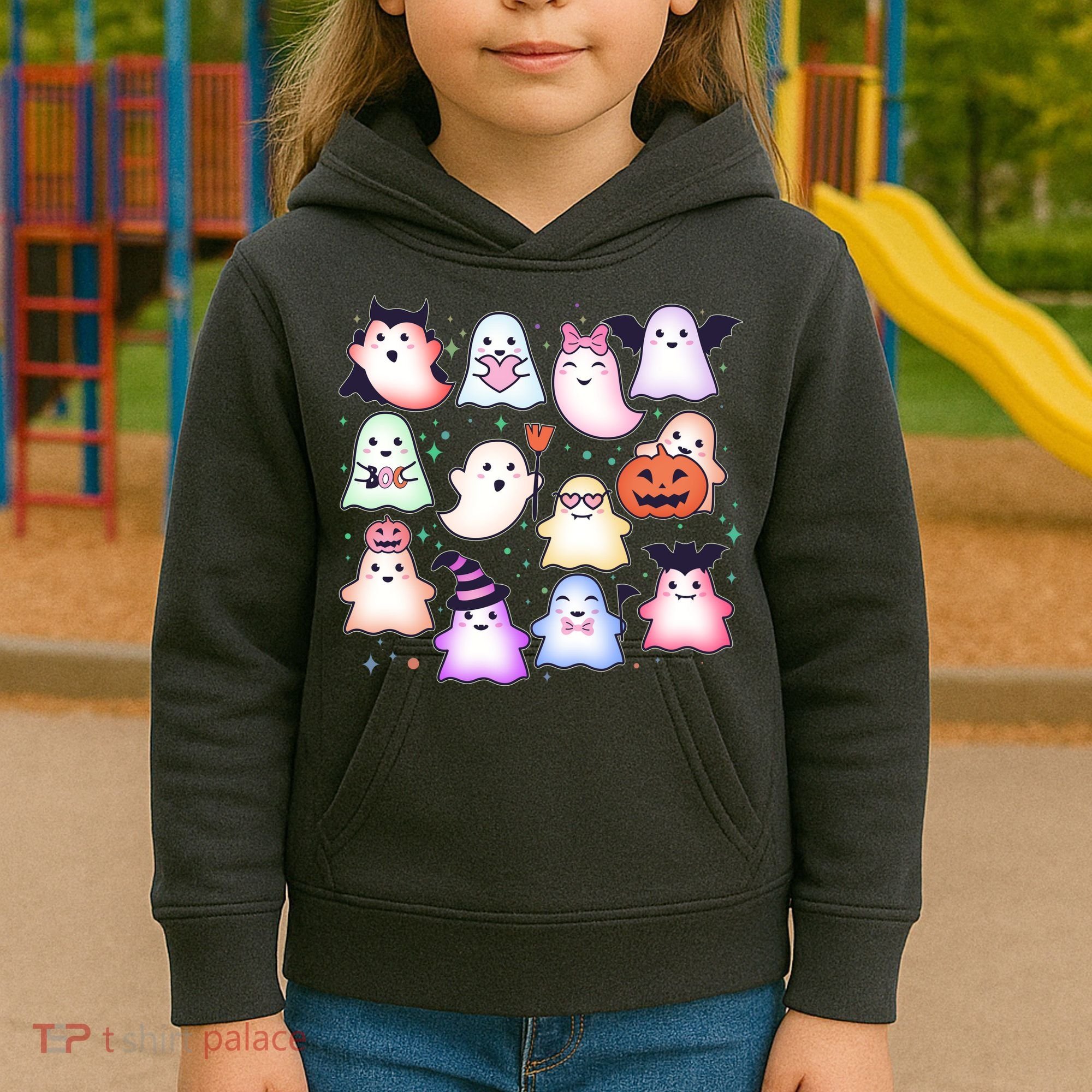 Cute Halloween Ghosts Kids Hoodie