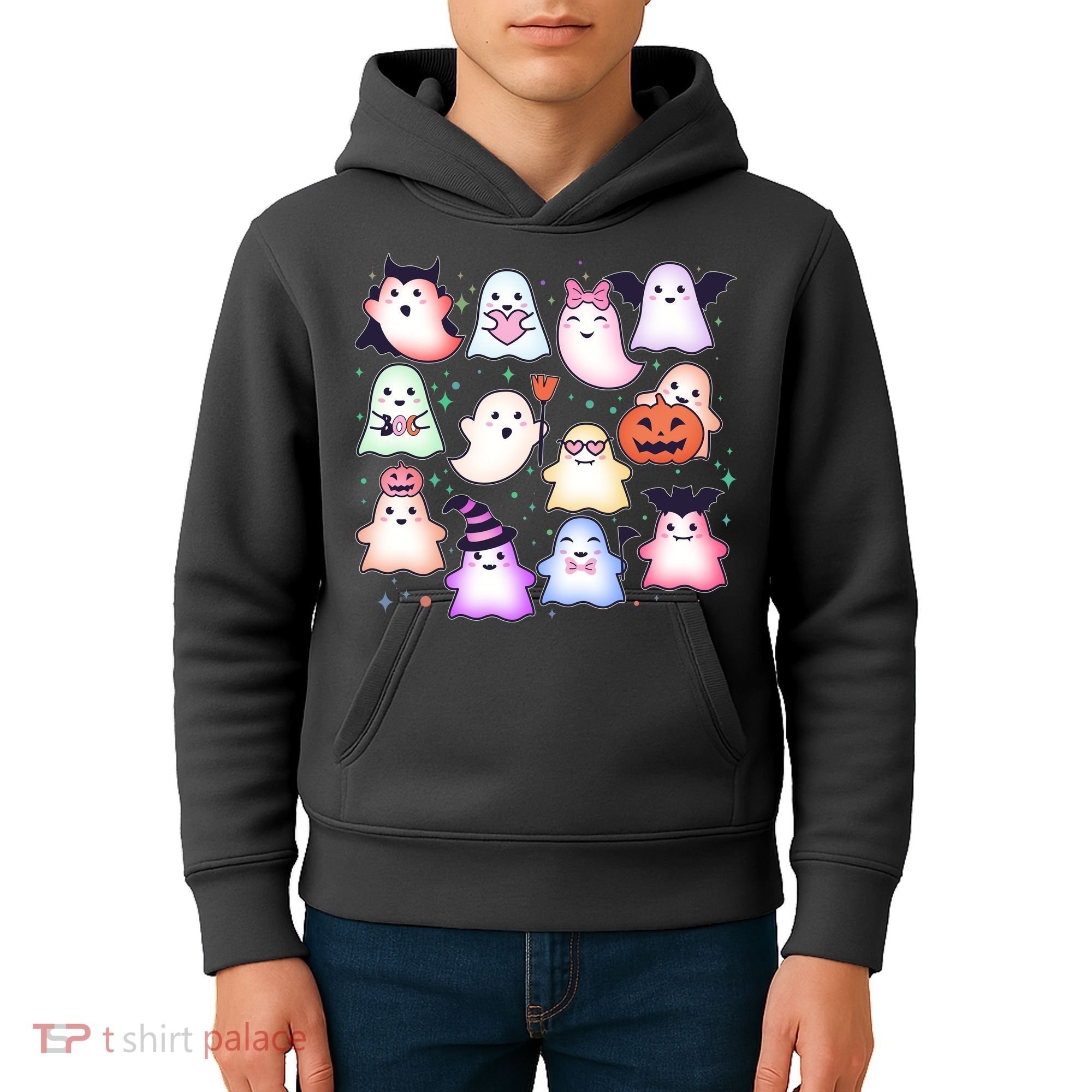 Cute Halloween Ghosts Kids Hoodie