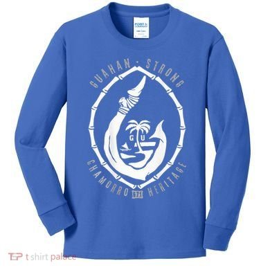 Chomorro Hook Gu Seal 671 Guam Kids Long Sleeve Shirt