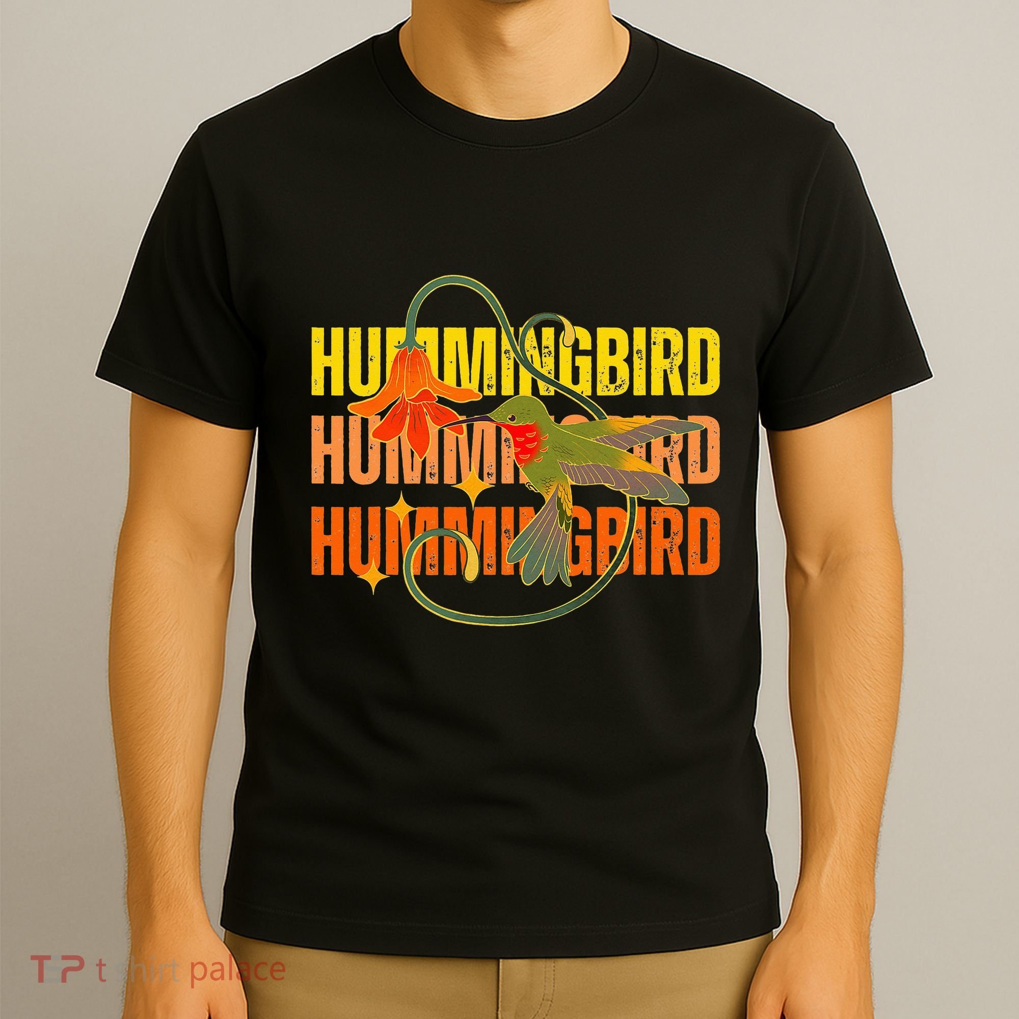Cute Hummingbird Gift Retro Wo Vintage Hummingbird Tee T-Shirt