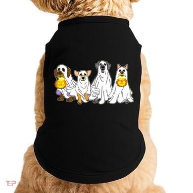 Cute Halloween Ghost Dogs Pups Doggie Tank