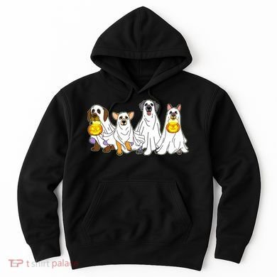 Cute Halloween Ghost Dogs Pups Hoodie