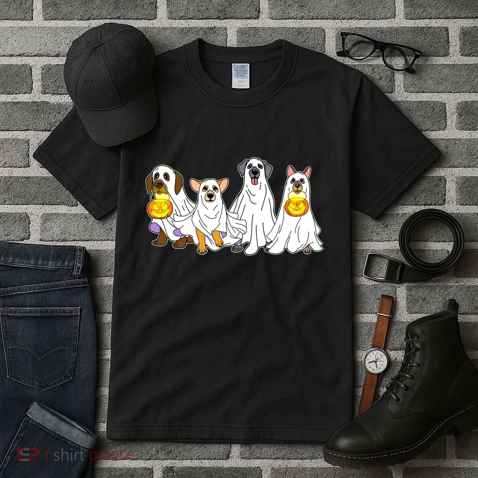 Cute Halloween Ghost Dogs Pups Tall T-Shirt