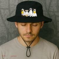 Cute Halloween Ghost Dogs Pups Bucket Hat thumb 2