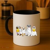 Cute Halloween Ghost Dogs Pups Coffee Mug thumb 4