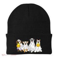 Cute Halloween Ghost Dogs Pups Beanie thumb 0
