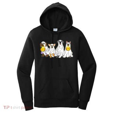 Cute Halloween Ghost Dogs Pups Women's Hoodie