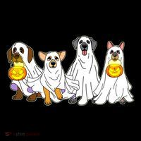 Cute Halloween Ghost Dogs Pups Women's Hoodie thumb 2