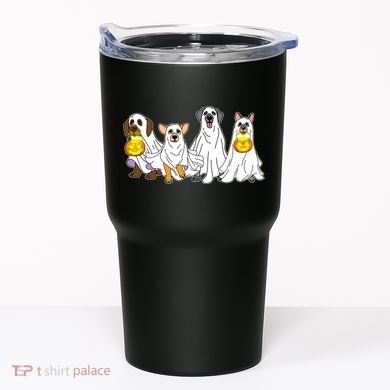 Cute Halloween Ghost Dogs Pups Tumbler