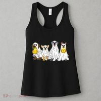 Cute Halloween Ghost Dogs Pups Women's Tank Top thumb 3