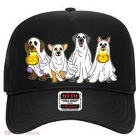 Cute Halloween Ghost Dogs Pups Hat thumb 0