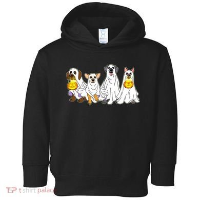 Cute Halloween Ghost Dogs Pups Toddler Hoodie