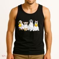 Cute Halloween Ghost Dogs Pups Tank Top thumb 3