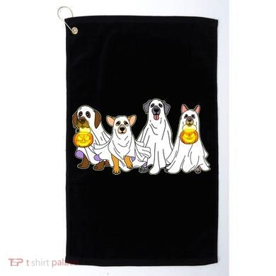 Cute Halloween Ghost Dogs Pups Golf Towel