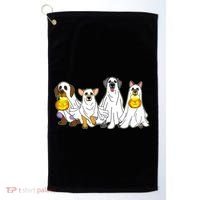 Cute Halloween Ghost Dogs Pups Golf Towel thumb 0