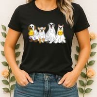 Cute Halloween Ghost Dogs Pups Women's T-Shirt thumb 2