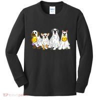 Cute Halloween Ghost Dogs Pups Kids Long Sleeve Shirt thumb 0
