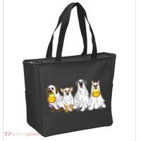 Cute Halloween Ghost Dogs Pups Tote Bag thumb 2