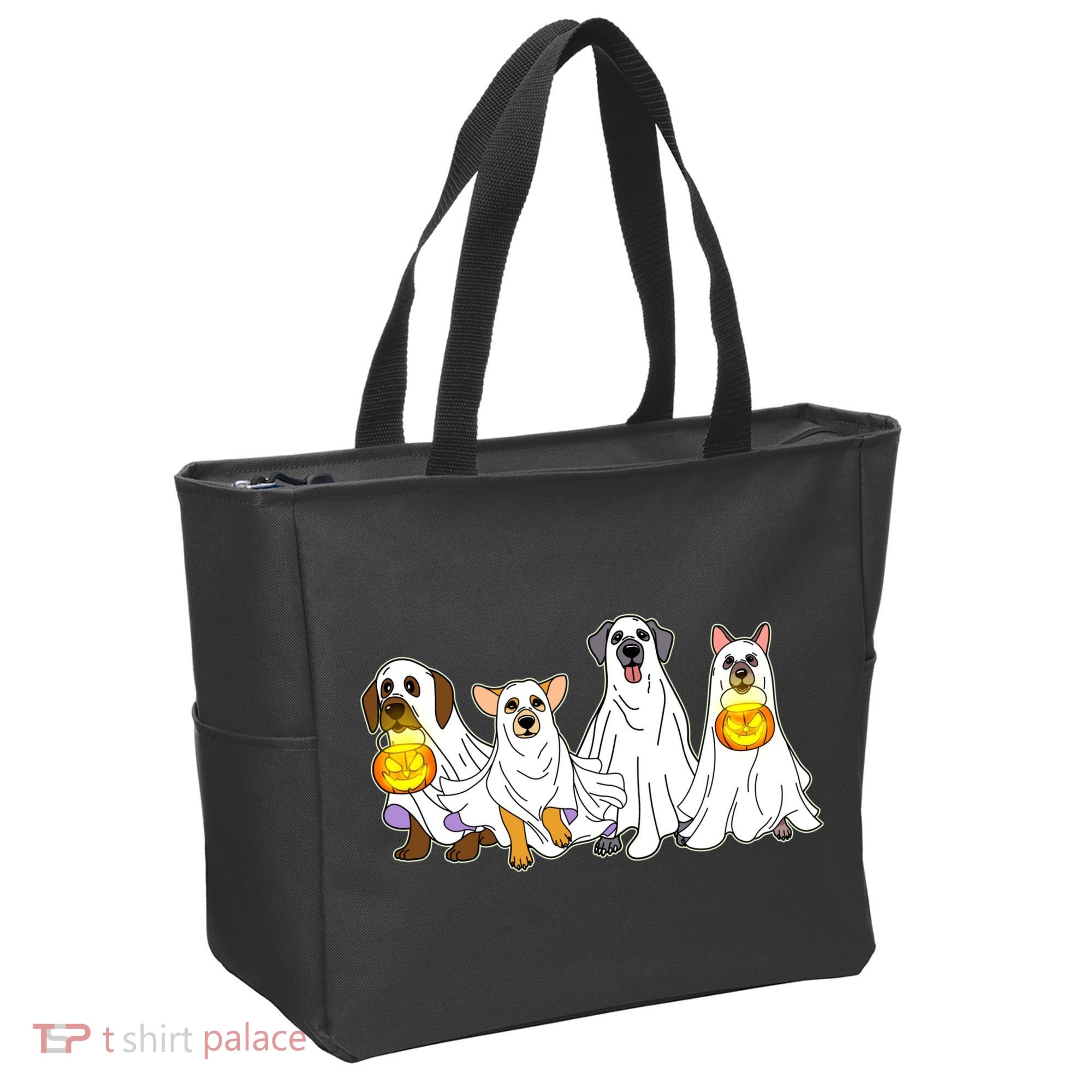 Cute Halloween Ghost Dogs Pups Tote Bag
