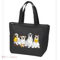 Cute Halloween Ghost Dogs Pups Tote Bag thumb 3