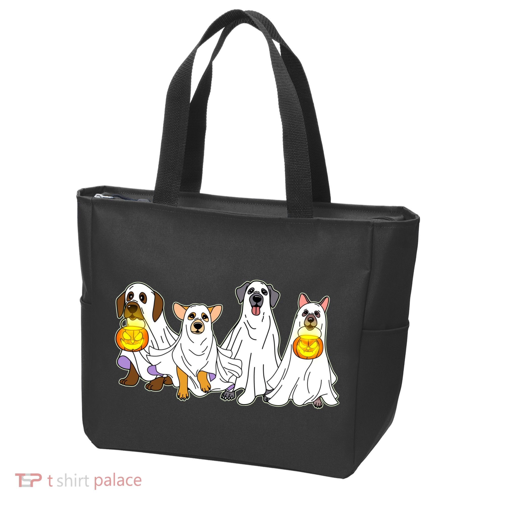 Cute Halloween Ghost Dogs Pups Tote Bag