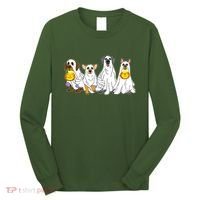 Cute Halloween Ghost Dogs Pups Long Sleeve Shirt thumb 0