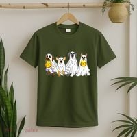 Cute Halloween Ghost Dogs Pups T-Shirt thumb 2