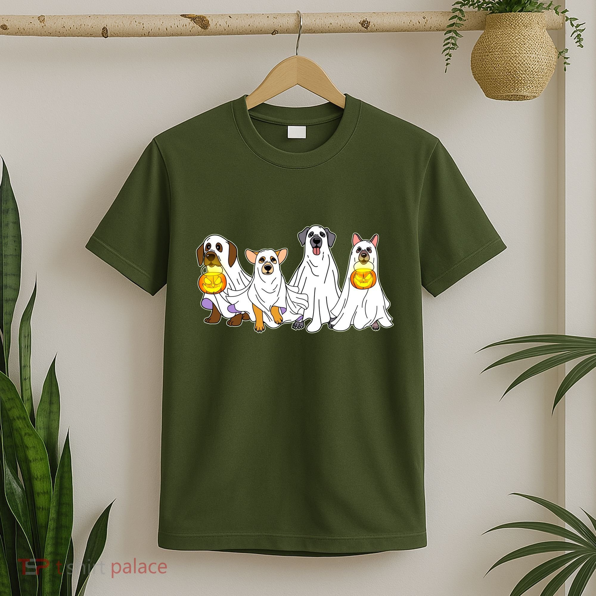 Cute Halloween Ghost Dogs Pups T-Shirt