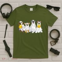 Cute Halloween Ghost Dogs Pups T-Shirt thumb 5