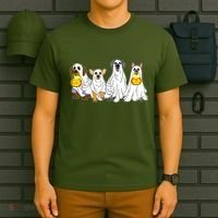 Cute Halloween Ghost Dogs Pups T-Shirt thumb 6