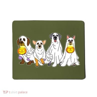 Cute Halloween Ghost Dogs Pups Mousepad