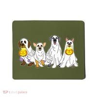 Cute Halloween Ghost Dogs Pups Mousepad thumb 0