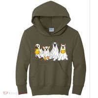 Cute Halloween Ghost Dogs Pups Kids Hoodie thumb 0