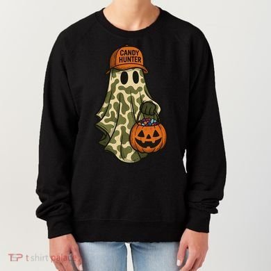 Camo Halloween Ghost Candy Hunter Women's Sweatshirt