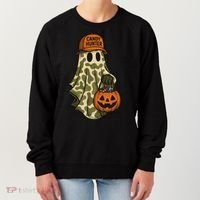 Camo Halloween Ghost Candy Hunter Women's Sweatshirt thumb 0