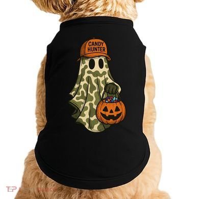 Camo Halloween Ghost Candy Hunter Doggie Tank