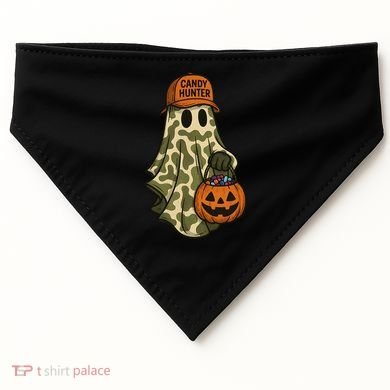 Camo Halloween Ghost Candy Hunter USA-Made Doggie Bandana