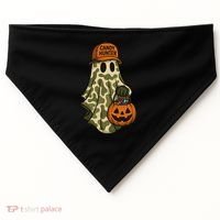 Camo Halloween Ghost Candy Hunter USA-Made Doggie Bandana thumb 0