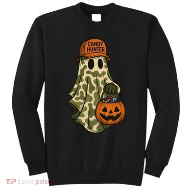 Camo Halloween Ghost Candy Hunter Sweatshirt