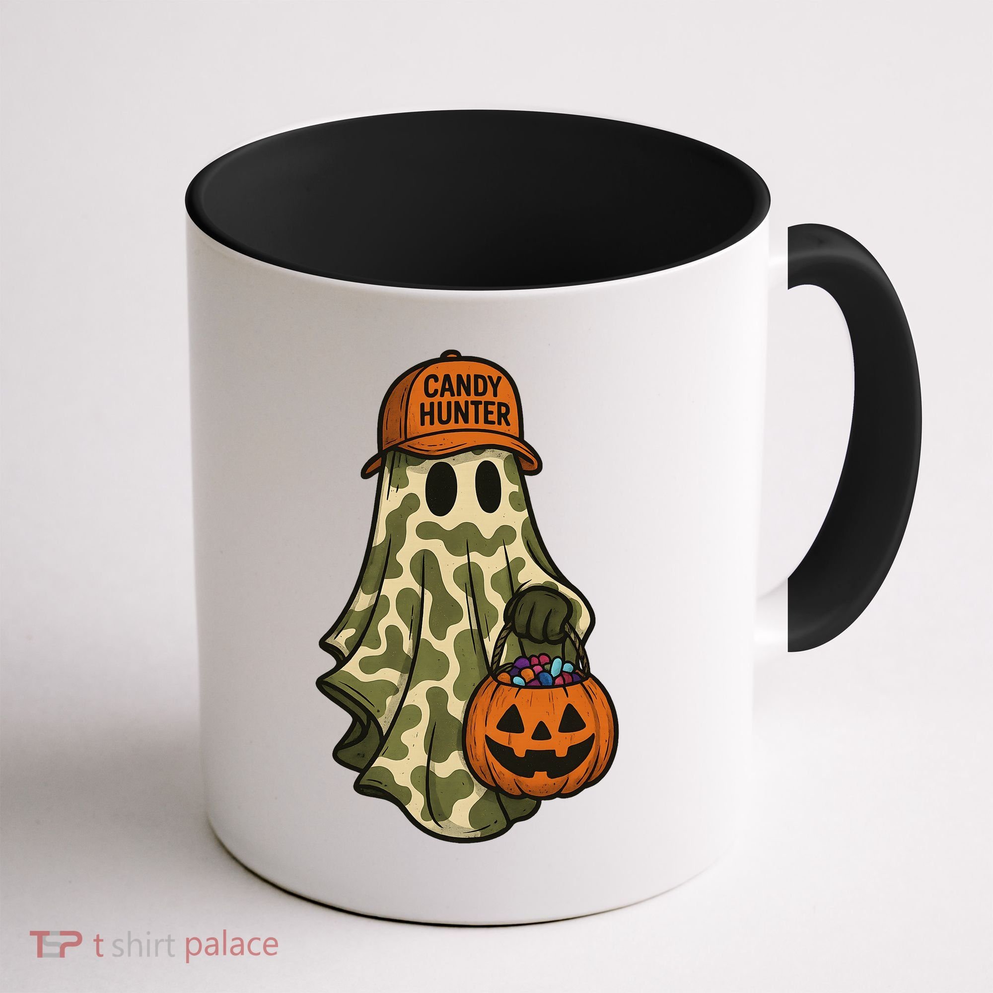 Camo Halloween Ghost Candy Hunter Coffee Mug