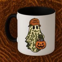 Camo Halloween Ghost Candy Hunter Coffee Mug thumb 2