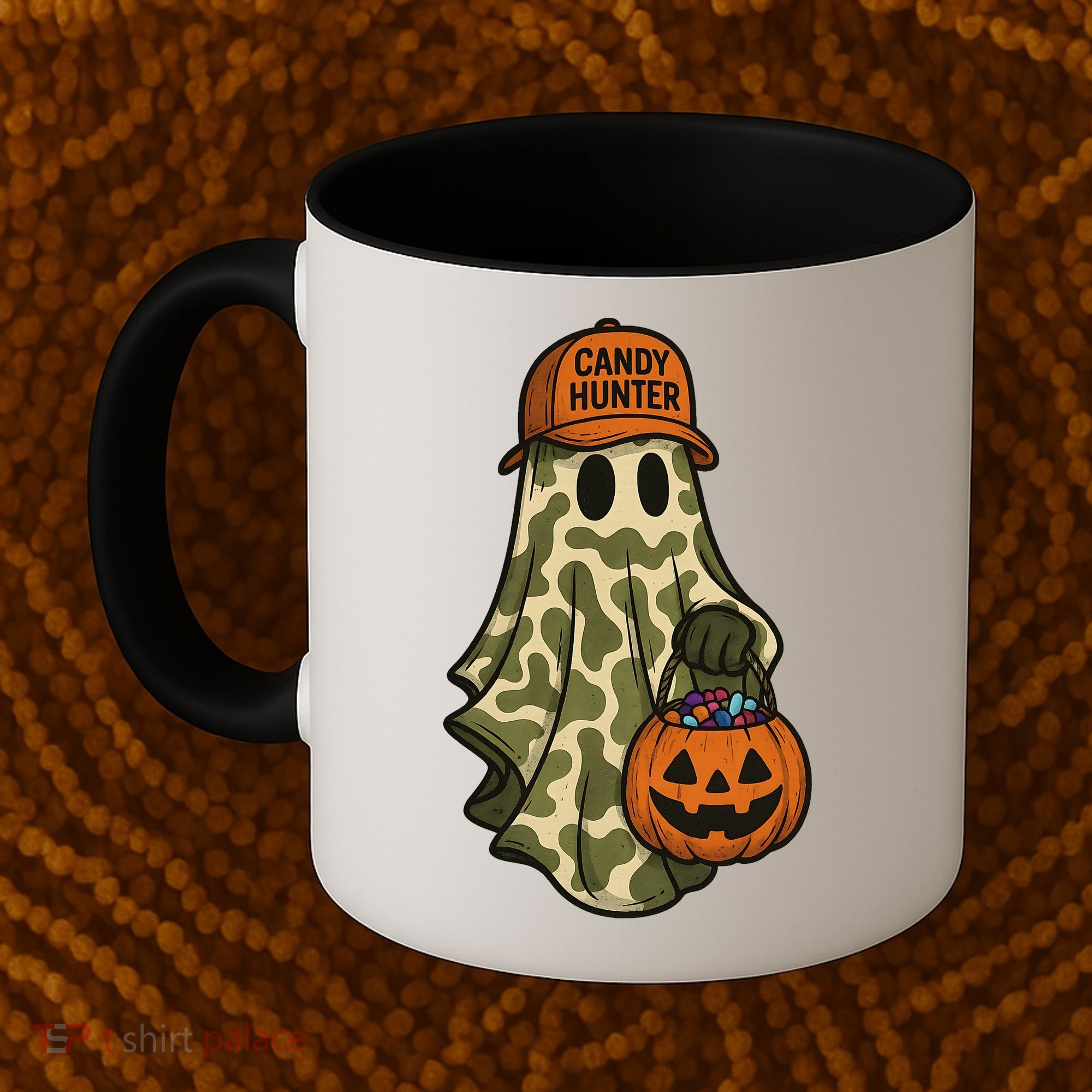 Camo Halloween Ghost Candy Hunter Coffee Mug