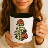Camo Halloween Ghost Candy Hunter Coffee Mug thumb 3