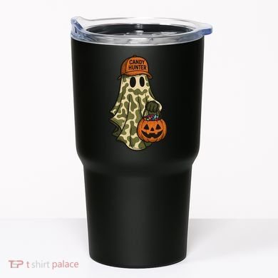 Camo Halloween Ghost Candy Hunter Tumbler
