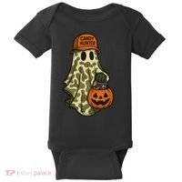 Camo Halloween Ghost Candy Hunter Baby Bodysuit thumb 0
