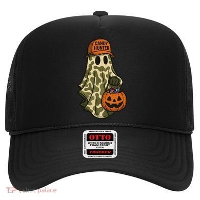 Camo Halloween Ghost Candy Hunter Hat